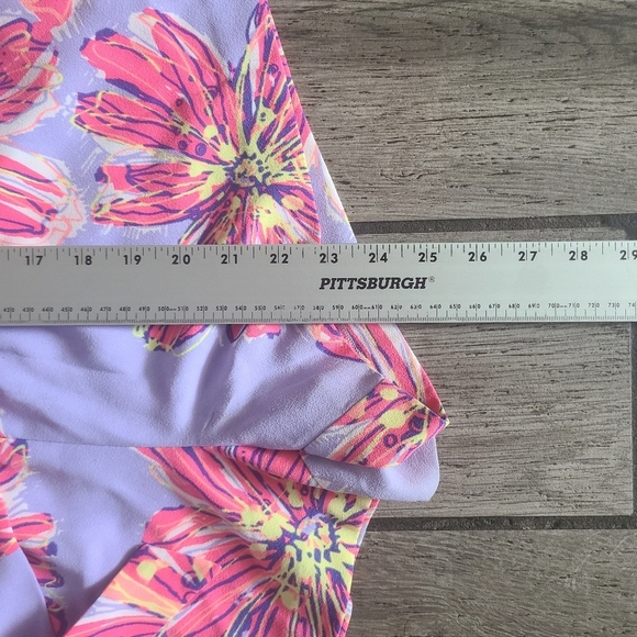 Lilly Pulitzer Ritz Romper Women's Medium Dahlia Purple Party Girl Belted NWT - Picture 8 of 9